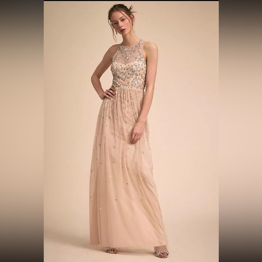 Anthropologie x BHLDN Ginny Embellished Wedding Dress | Size 4